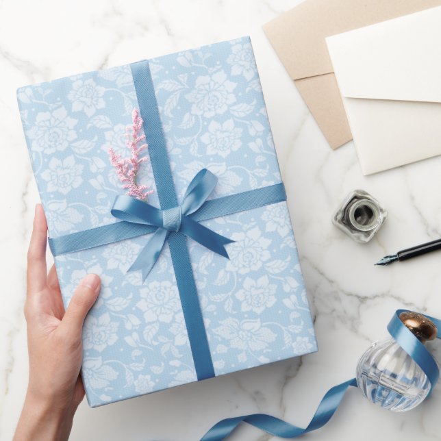 Cadeau Papier d'emballage à dentelle bleue (Cadeaux)