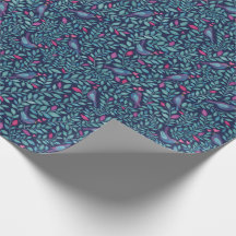 Papier d'emballage à effet aquarelle sur fond mari