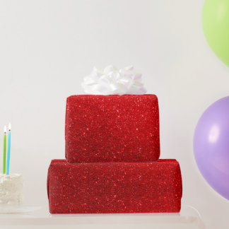 Cadeau Papier d'emballage à effet parties scintillant rou