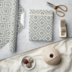Cadeau Papier d'emballage à motif de broderie palestinien