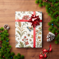 Papier d'emballage à motif de broderie ukrainienne