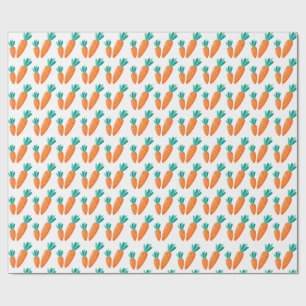 Cadeau Papier d'emballage à motif de carotte mignon