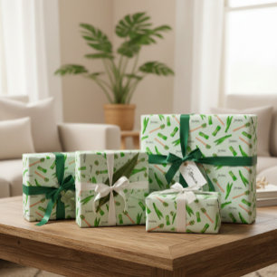 Cadeau Papier d'emballage à motif de feuille de pandan