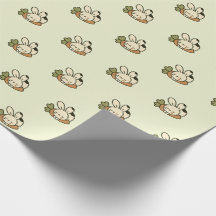 Papier d'emballage à motif de lapin mignon