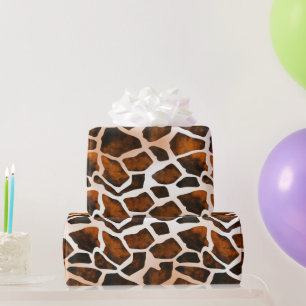 Cadeau Papier d'emballage à motif de peau de girafe