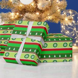 Cadeau Papier d'emballage à motif de pull de Noël laid