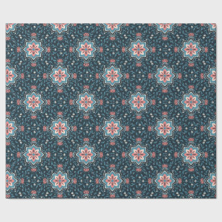 Cadeau Papier d'emballage à motif floral folklorique