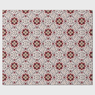 Cadeau Papier d'emballage à motif floral folklorique