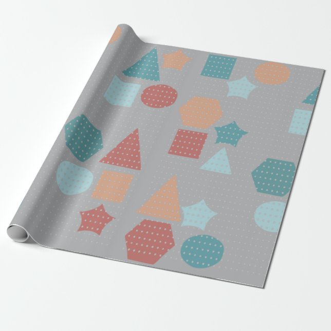 Cadeau Papier d'emballage à motif géométrique (Déroulé)