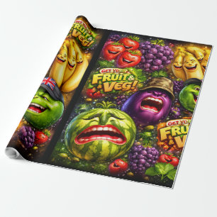Cadeau Papier d'emballage à motif personnage drôle