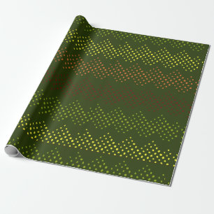 Cadeau Papier d'emballage à motif pointillé vert