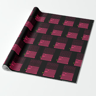 Cadeau Papier d'emballage à motif rose de pickleball 