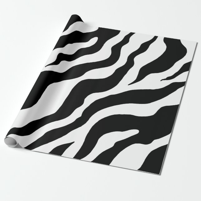 Cadeau Papier d'emballage à motif zèbre  (Déroulé)