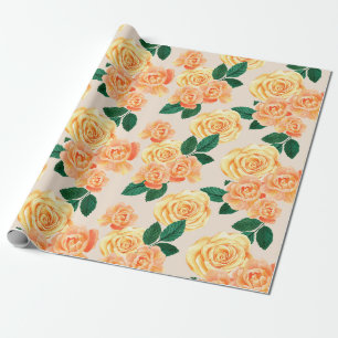 Cadeau Papier d'emballage à motifs floraux