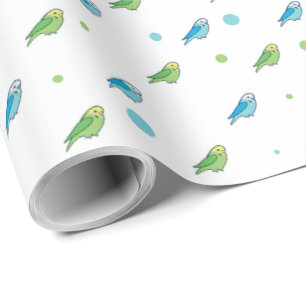 Cadeau Papier d'emballage à pois perroquet