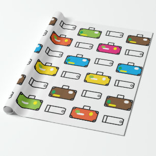 Cadeau Papier d'emballage à thème pour bagages de voyag
