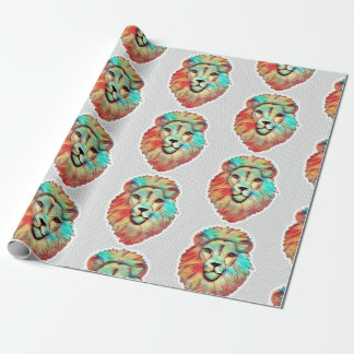 Cadeau Papier d'emballage à visage de lion