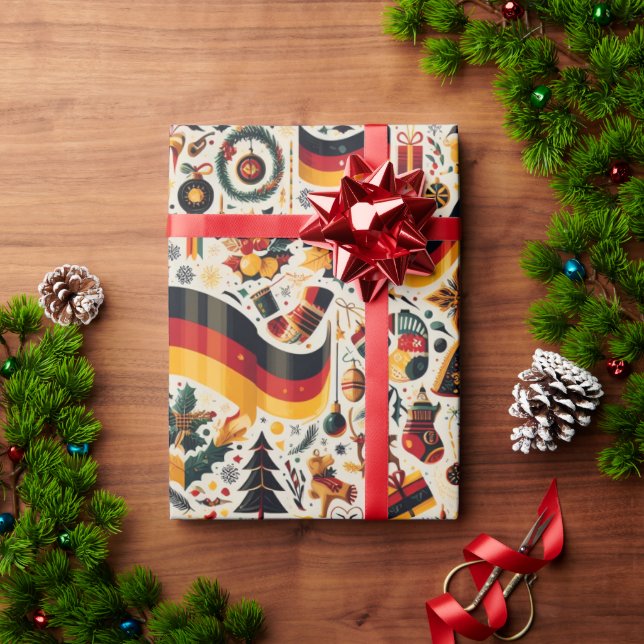 Cadeau papier d'emballage allemand de noël (Cadeau de vacances)