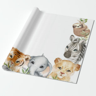 Cadeau Papier d'emballage animal Safari