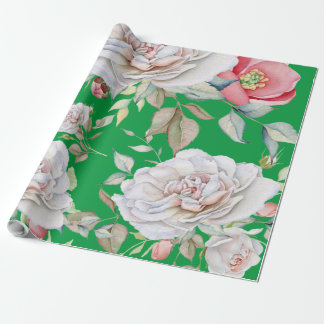 Cadeau Papier d'emballage - Aquarelle Motif Floral