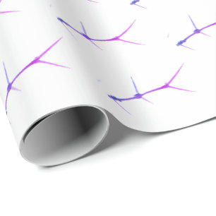 Cadeau Papier d'emballage Arbres à fièvre rose violet Épi