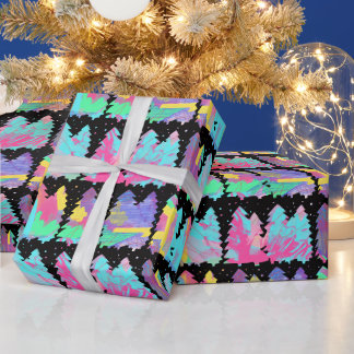 Cadeau Papier d'emballage Arbres d'hiver