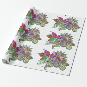Cadeau papier d'emballage arc-en-ciel