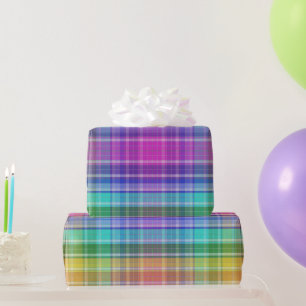 Cadeau Papier d'emballage - Arc-en-ciel Madras