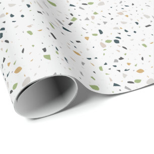 Cadeau Papier d'emballage arrière - plan motif en terrazz