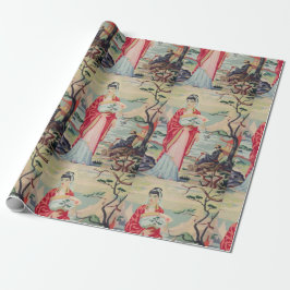 Cadeau Papier d'emballage asiatique vintage de la femme