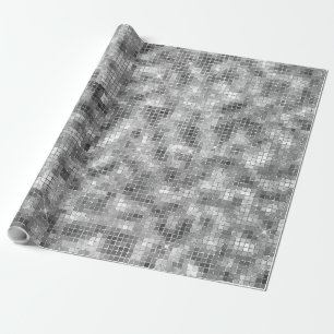 Cadeau Papier d'emballage aspect boule disco argenté