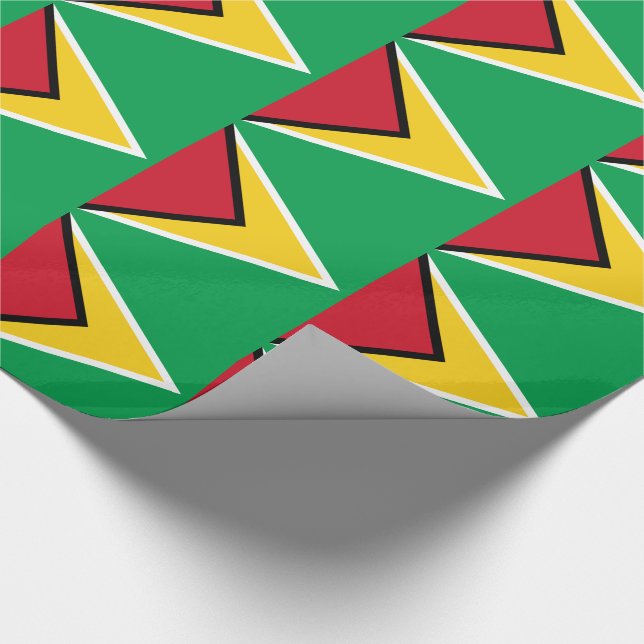 Cadeau Papier d'emballage avec drapeau de Guyana (Coin)