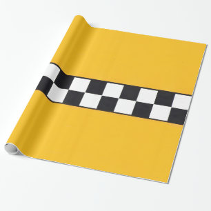 Cadeau Papier d'emballage avec le taxi jaune