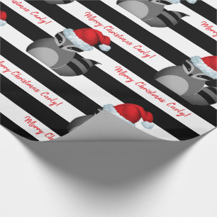Cadeau Papier d'emballage barré par raton laveur