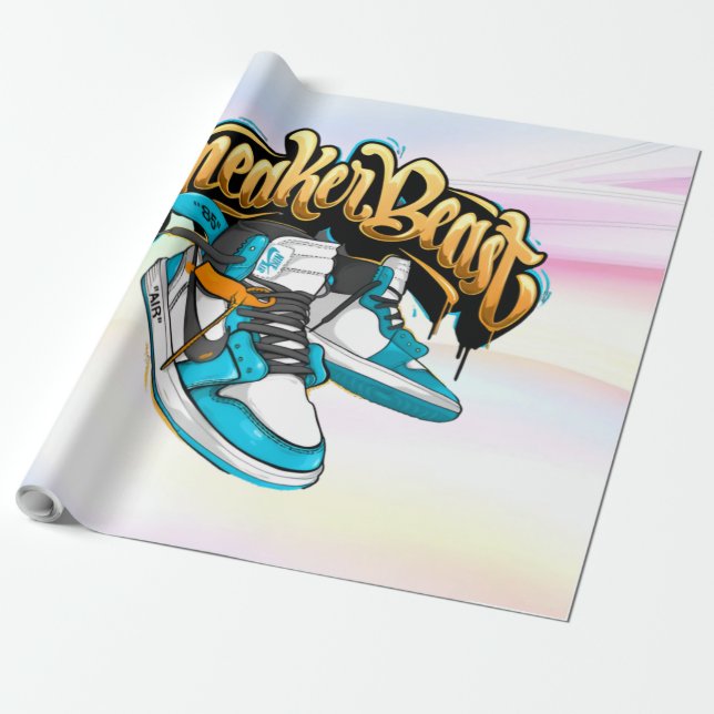 Cadeau Papier d'emballage basket cool (Déroulé)
