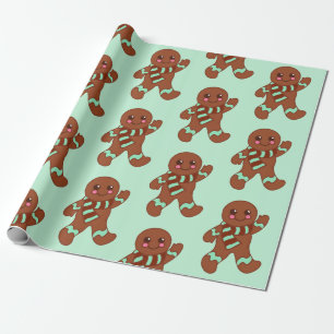 Cadeau Papier d'emballage Biscuits au gingembre ondulants