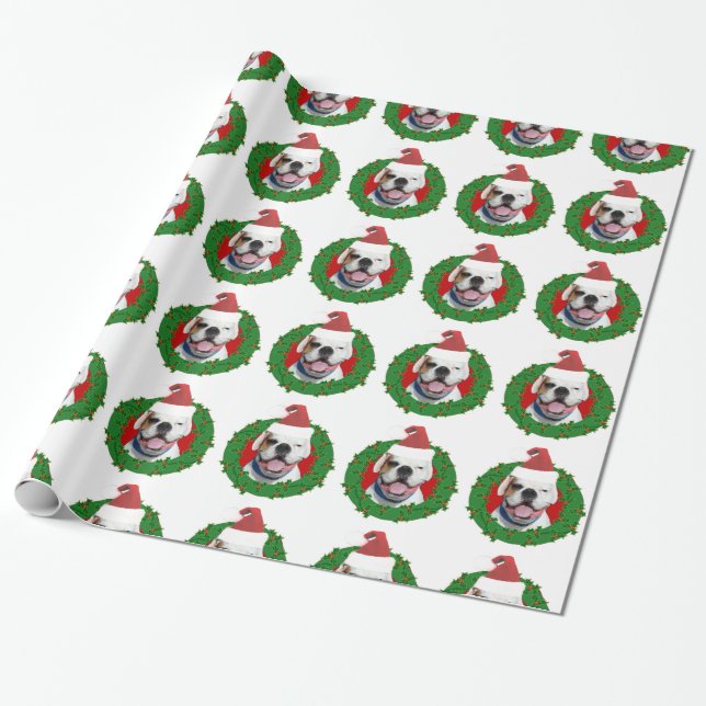 Cadeau Papier d'emballage blanc de Noël (Déroulé)