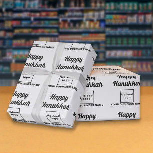 Cadeau Papier d'emballage blanc Hanukka Entreprise