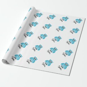 Cadeau Papier d'emballage bleu baby shower garçon person