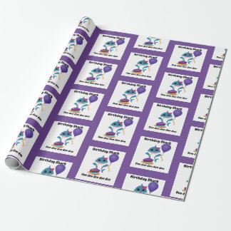 Cadeau Papier d'emballage bleu et pourpre pour bébé requi