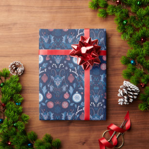 Cadeau Papier d'emballage Blue Krampus Fêtes sombres un
