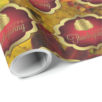 Cadeau Papier d'emballage - Bon thanksgiving automnal