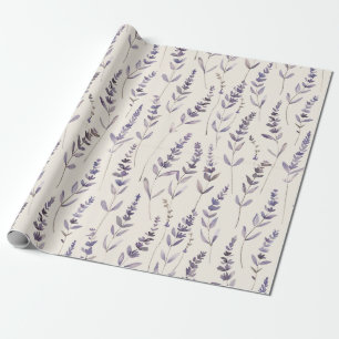 Cadeau Papier d'emballage botanique lavande – Floral vint