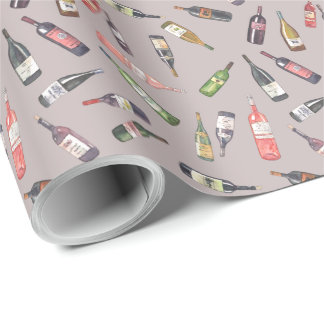 Cadeau Papier d'emballage "bouteilles de vin "