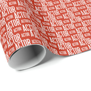 Cadeau Papier d'emballage brillant 30x6 d'acteur (rouge)