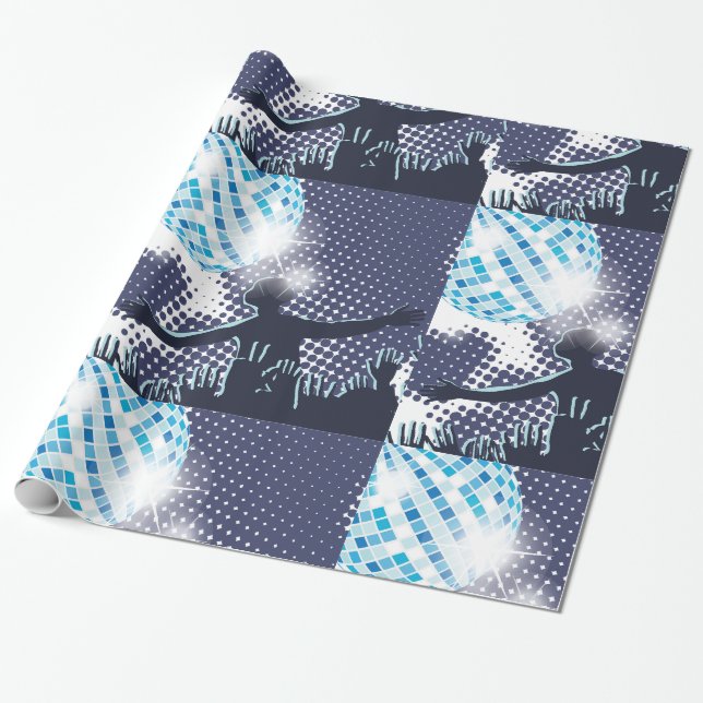 Cadeau Papier d'emballage brillant de exécution du DJ (Déroulé)