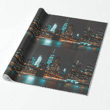 Papier d'emballage brillant de New York