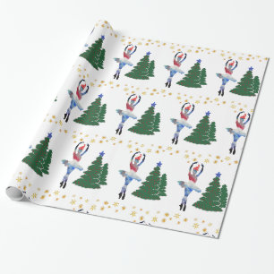 Cadeau Papier d'emballage brillant de nouvelle année de