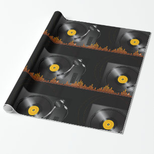 Cadeau Papier d'emballage brillant de Tourne-disque