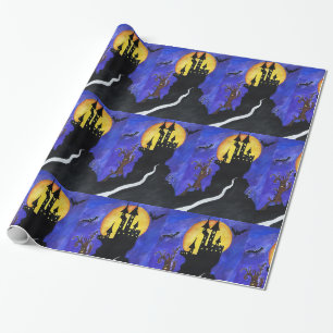 Cadeau Papier d'emballage brillant heureux de Halloween